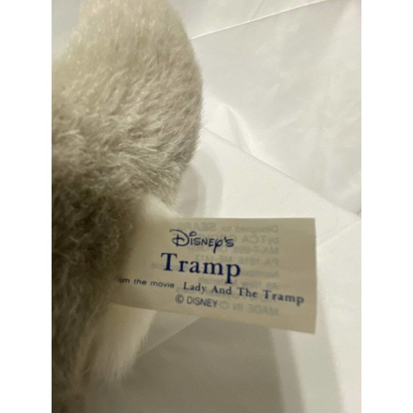 SEARS Disney Lady & The Tramp Plush Tramp Dog Stuffed Animal Posable Legs & Ears - Picture 6 of 9